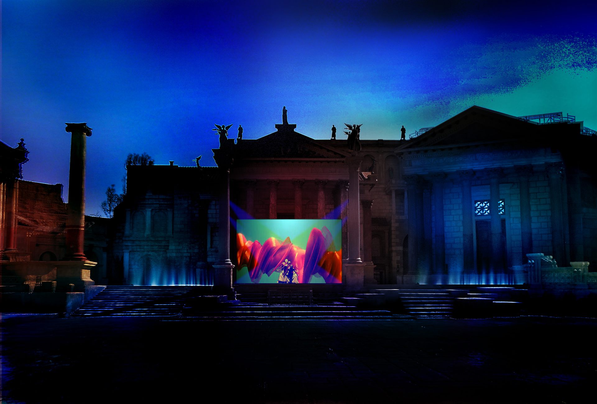 Intercoiffure 2012 — video mapping 3D Cinecittà Roma